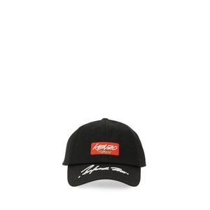 KENZO Signature Logo Embroidered Baseball Cap Men BLACK Hats & Caps